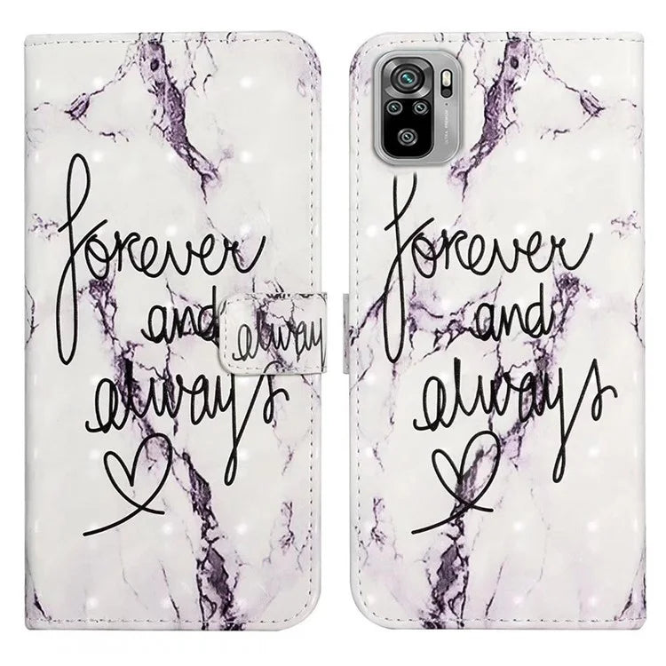 For Xiaomi Redmi Note 10 4G / Note 10S 4G / Poco M5s 4G Case 3D Pattern Flip Phone Cover
