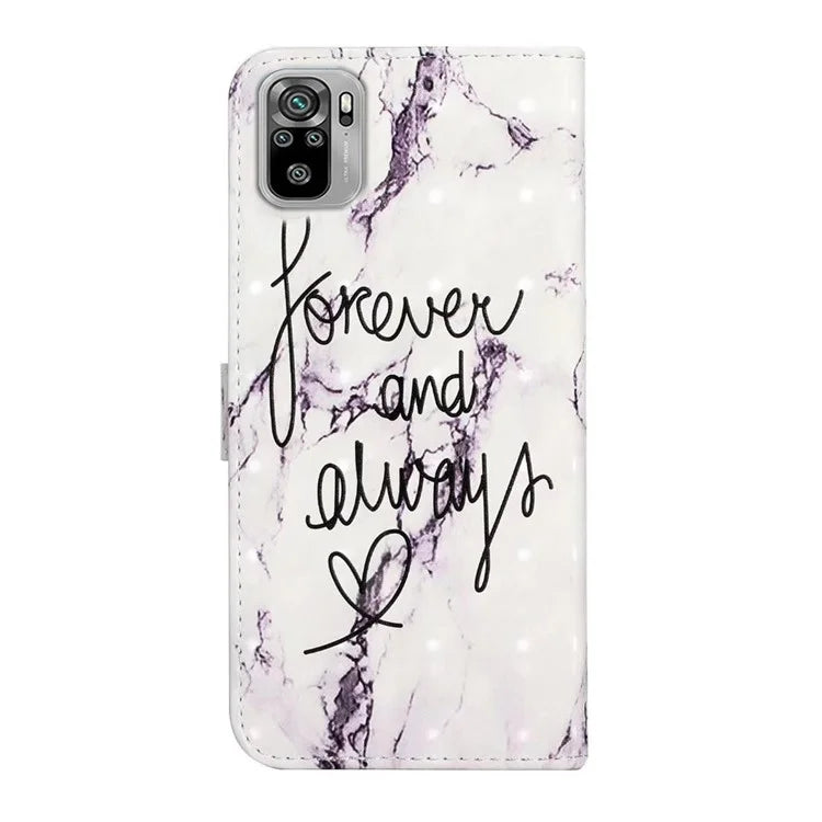For Xiaomi Redmi Note 10 4G / Note 10S 4G / Poco M5s 4G Case 3D Pattern Flip Phone Cover