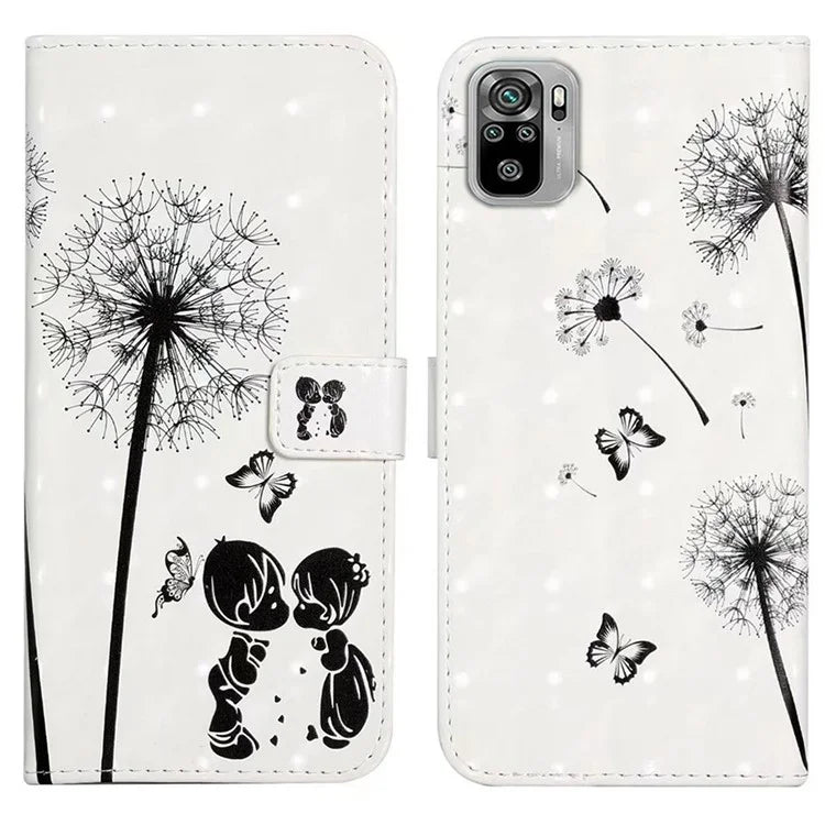 For Xiaomi Redmi Note 10 4G / Note 10S 4G / Poco M5s 4G Case 3D Pattern Flip Phone Cover
