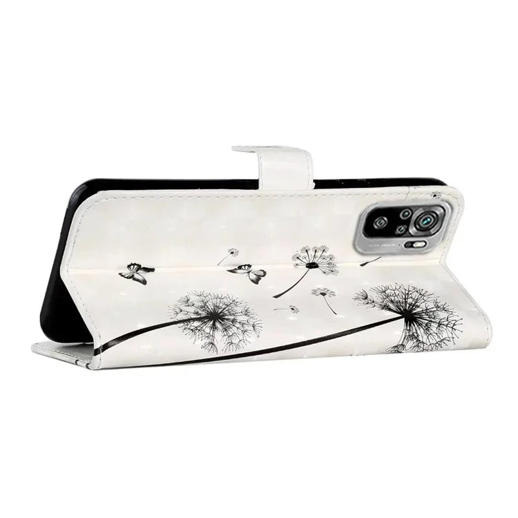 For Xiaomi Redmi Note 10 4G / Note 10S 4G / Poco M5s 4G Case 3D Pattern Flip Phone Cover