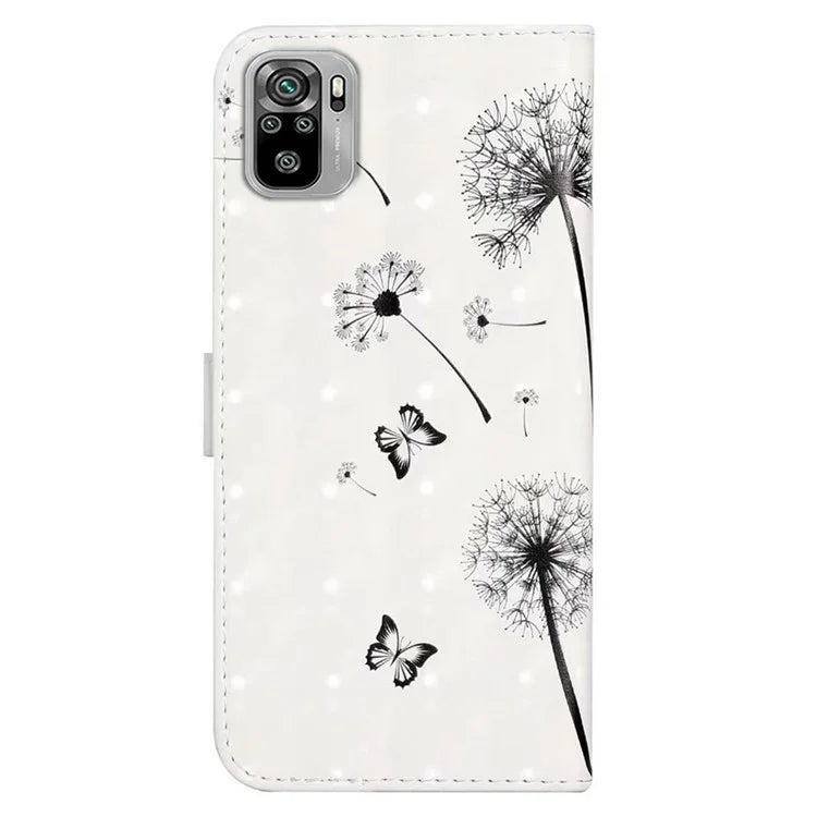 For Xiaomi Redmi Note 10 4G / Note 10S 4G / Poco M5s 4G Case 3D Pattern Flip Phone Cover