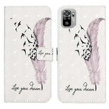 For Xiaomi Redmi Note 10 4G / Note 10S 4G / Poco M5s 4G Case 3D Pattern Flip Phone Cover
