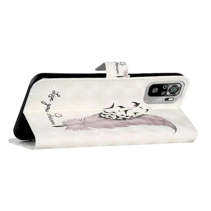 For Xiaomi Redmi Note 10 4G / Note 10S 4G / Poco M5s 4G Case 3D Pattern Flip Phone Cover