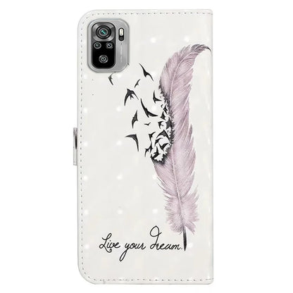 For Xiaomi Redmi Note 10 4G / Note 10S 4G / Poco M5s 4G Case 3D Pattern Flip Phone Cover
