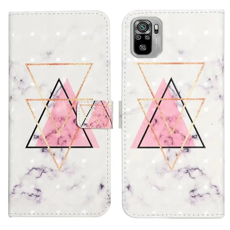 For Xiaomi Redmi Note 10 4G / Note 10S 4G / Poco M5s 4G Case 3D Pattern Flip Phone Cover