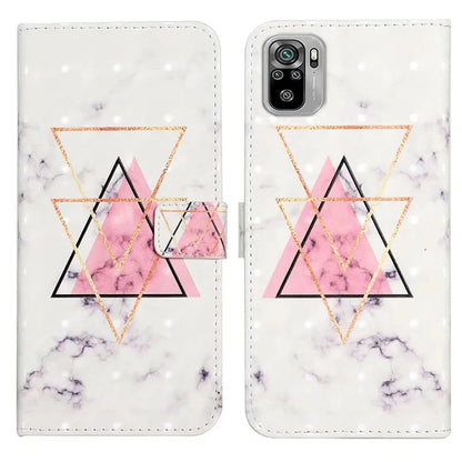 For Xiaomi Redmi Note 10 4G / Note 10S 4G / Poco M5s 4G Case 3D Pattern Flip Phone Cover