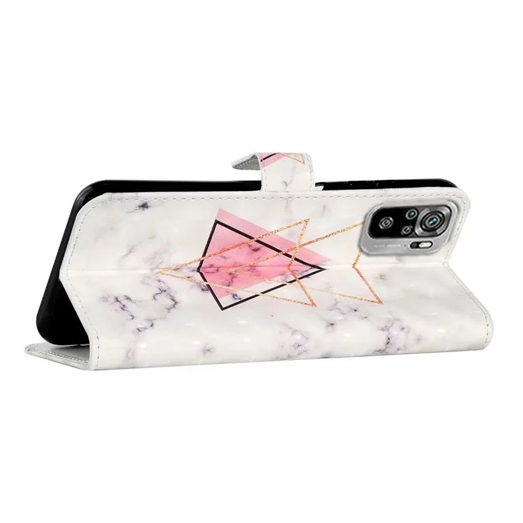 For Xiaomi Redmi Note 10 4G / Note 10S 4G / Poco M5s 4G Case 3D Pattern Flip Phone Cover
