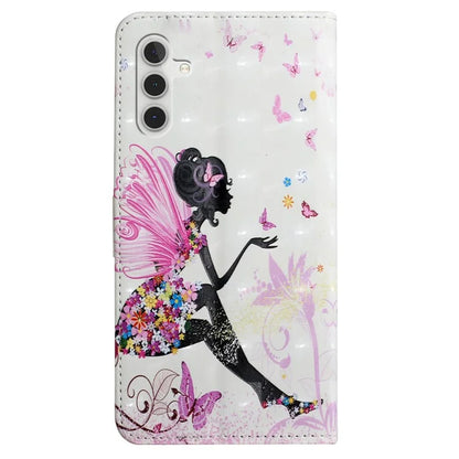 For Samsung Galaxy A54 5G Case Leather 3D Pattern Magnetic Wallet Phone Cover