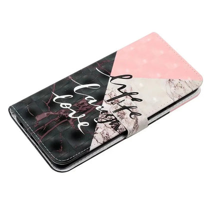 For Samsung Galaxy S23+ Case PU Leather 3D Pattern Printing Wallet Stand Phone Cover