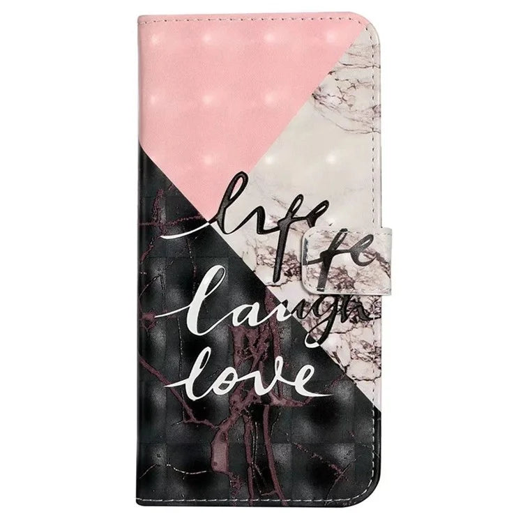 For Samsung Galaxy S23+ Case PU Leather 3D Pattern Printing Wallet Stand Phone Cover