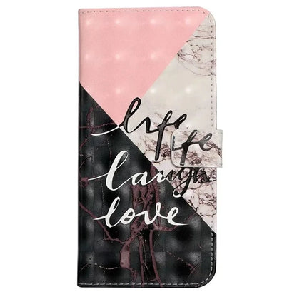 For Samsung Galaxy S23+ Case PU Leather 3D Pattern Printing Wallet Stand Phone Cover