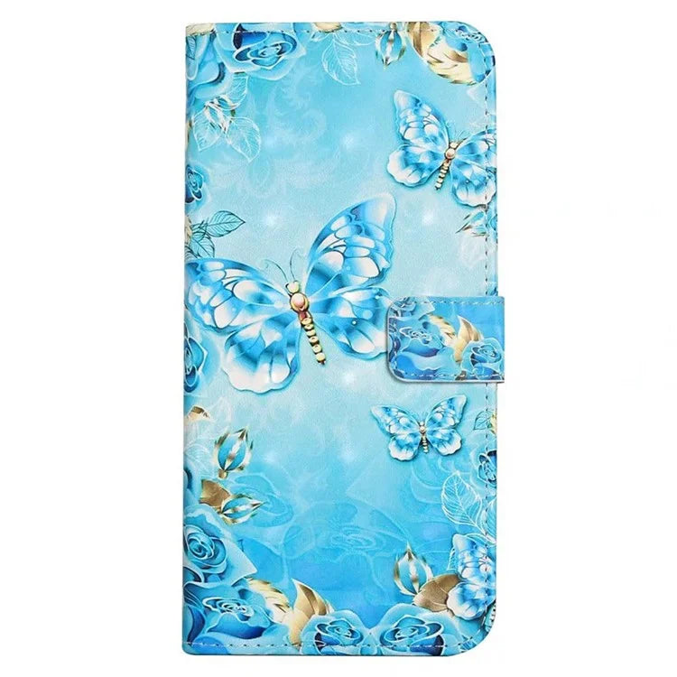 For Samsung Galaxy S23+ Case PU Leather 3D Pattern Printing Wallet Stand Phone Cover