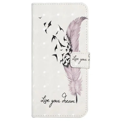 For Samsung Galaxy S23+ Case PU Leather 3D Pattern Printing Wallet Stand Phone Cover