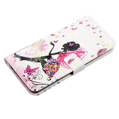 For Samsung Galaxy S23+ Case PU Leather 3D Pattern Printing Wallet Stand Phone Cover