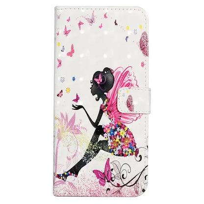 For Samsung Galaxy S23+ Case PU Leather 3D Pattern Printing Wallet Stand Phone Cover