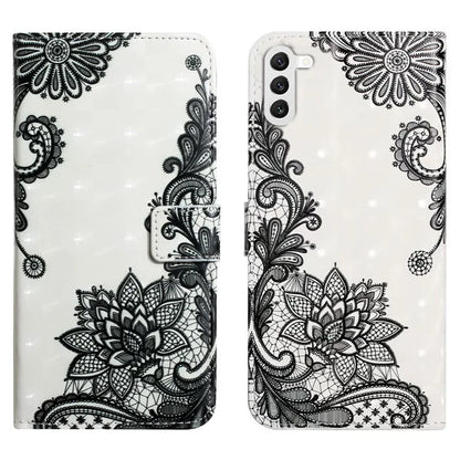For Samsung Galaxy S23+ Case PU Leather 3D Pattern Printing Wallet Stand Phone Cover