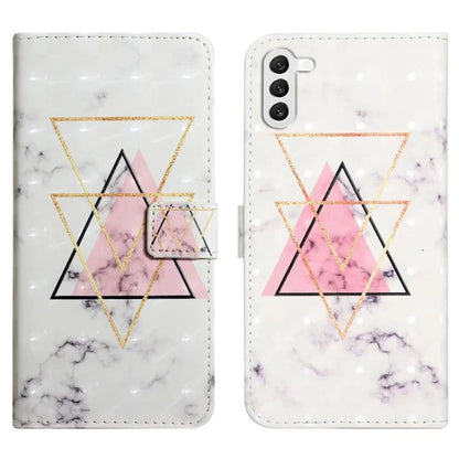 For Samsung Galaxy S23+ Case PU Leather 3D Pattern Printing Wallet Stand Phone Cover