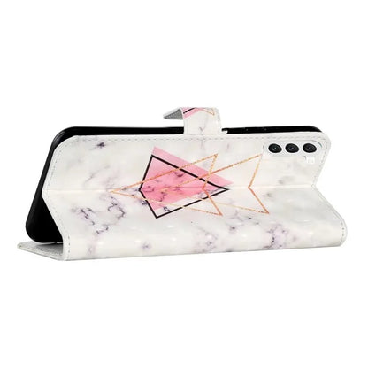 For Samsung Galaxy S23+ Case PU Leather 3D Pattern Printing Wallet Stand Phone Cover