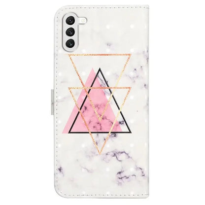 For Samsung Galaxy S23+ Case PU Leather 3D Pattern Printing Wallet Stand Phone Cover