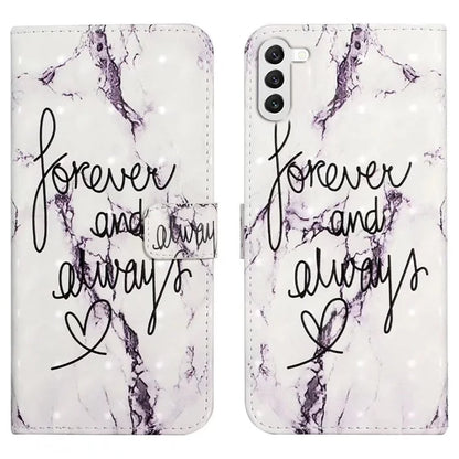 For Samsung Galaxy S23+ Case PU Leather 3D Pattern Printing Wallet Stand Phone Cover