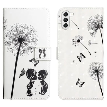For Samsung Galaxy S23+ Case PU Leather 3D Pattern Printing Wallet Stand Phone Cover