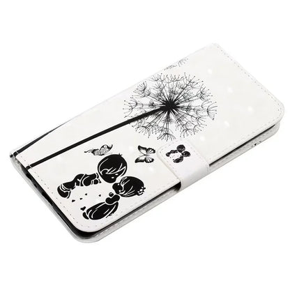 For Samsung Galaxy S23+ Case PU Leather 3D Pattern Printing Wallet Stand Phone Cover