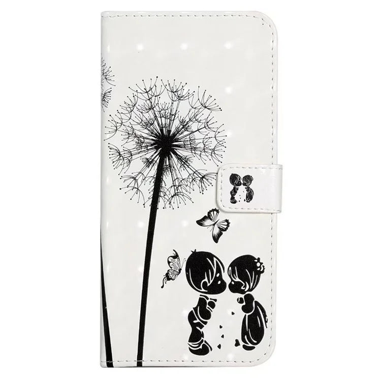 For Samsung Galaxy S23+ Case PU Leather 3D Pattern Printing Wallet Stand Phone Cover
