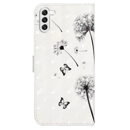 For Samsung Galaxy S23+ Case PU Leather 3D Pattern Printing Wallet Stand Phone Cover