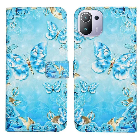 For Xiaomi Mi 11 Pro Case 3D Pattern Stand Feature Leather Phone Cover