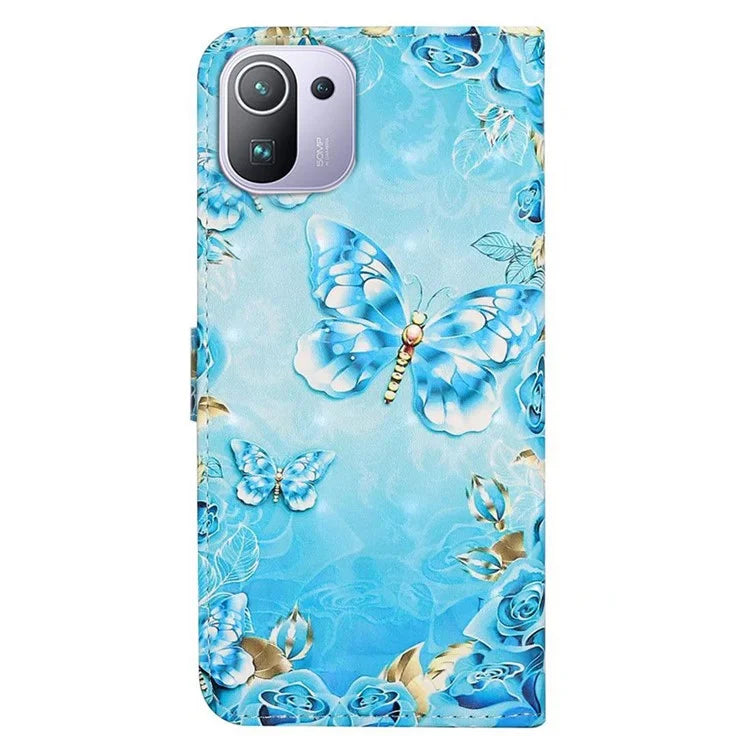 For Xiaomi Mi 11 Pro Case 3D Pattern Stand Feature Leather Phone Cover