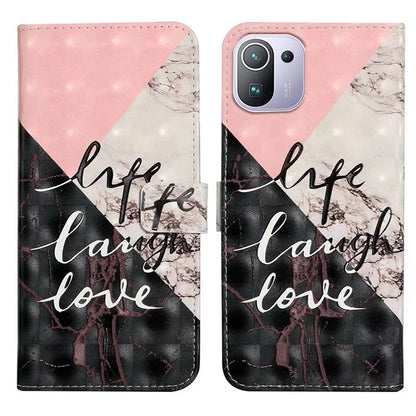For Xiaomi Mi 11 Pro Case 3D Pattern Stand Feature Leather Phone Cover