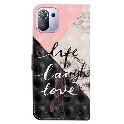 For Xiaomi Mi 11 Pro Case 3D Pattern Stand Feature Leather Phone Cover