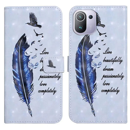 For Xiaomi Mi 11 Pro Case 3D Pattern Stand Feature Leather Phone Cover
