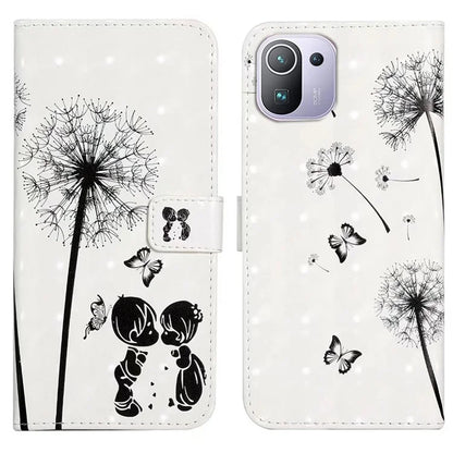 For Xiaomi Mi 11 Pro Case 3D Pattern Stand Feature Leather Phone Cover