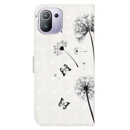 For Xiaomi Mi 11 Pro Case 3D Pattern Stand Feature Leather Phone Cover