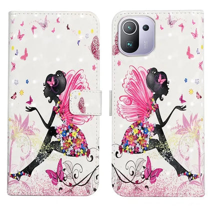 For Xiaomi Mi 11 Pro Case 3D Pattern Stand Feature Leather Phone Cover