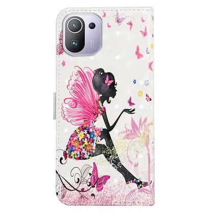 For Xiaomi Mi 11 Pro Case 3D Pattern Stand Feature Leather Phone Cover