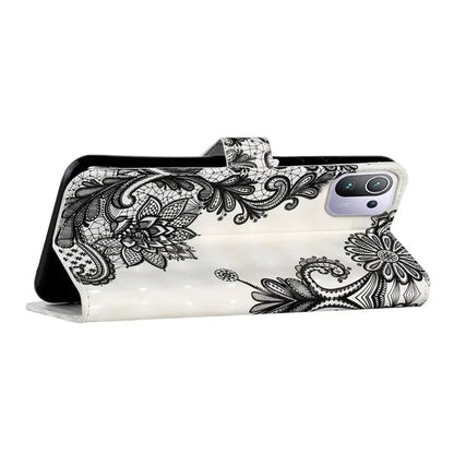 For Xiaomi Mi 11 Pro Case 3D Pattern Stand Feature Leather Phone Cover