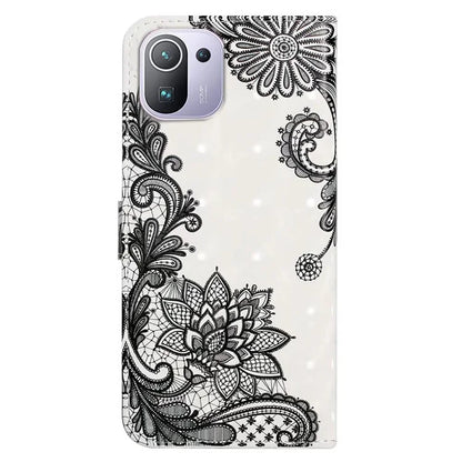 For Xiaomi Mi 11 Pro Case 3D Pattern Stand Feature Leather Phone Cover