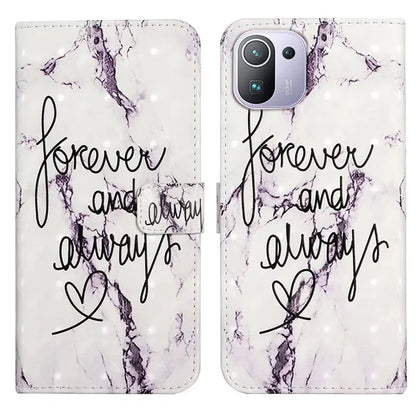 For Xiaomi Mi 11 Pro Case 3D Pattern Stand Feature Leather Phone Cover