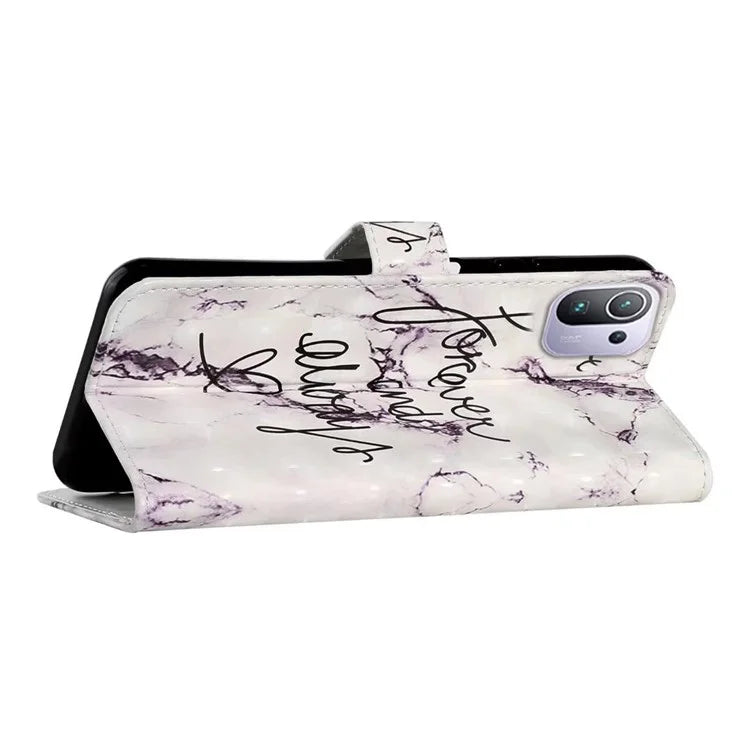 For Xiaomi Mi 11 Pro Case 3D Pattern Stand Feature Leather Phone Cover