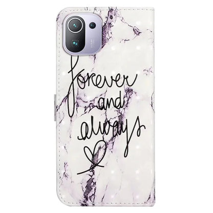 For Xiaomi Mi 11 Pro Case 3D Pattern Stand Feature Leather Phone Cover