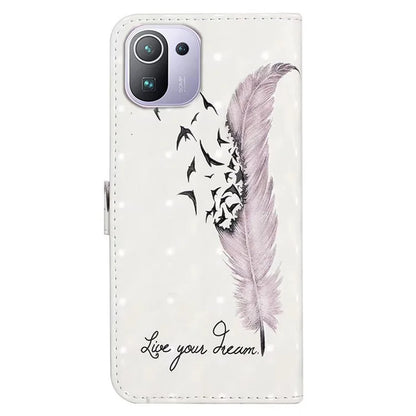 For Xiaomi Mi 11 Pro Case 3D Pattern Stand Feature Leather Phone Cover
