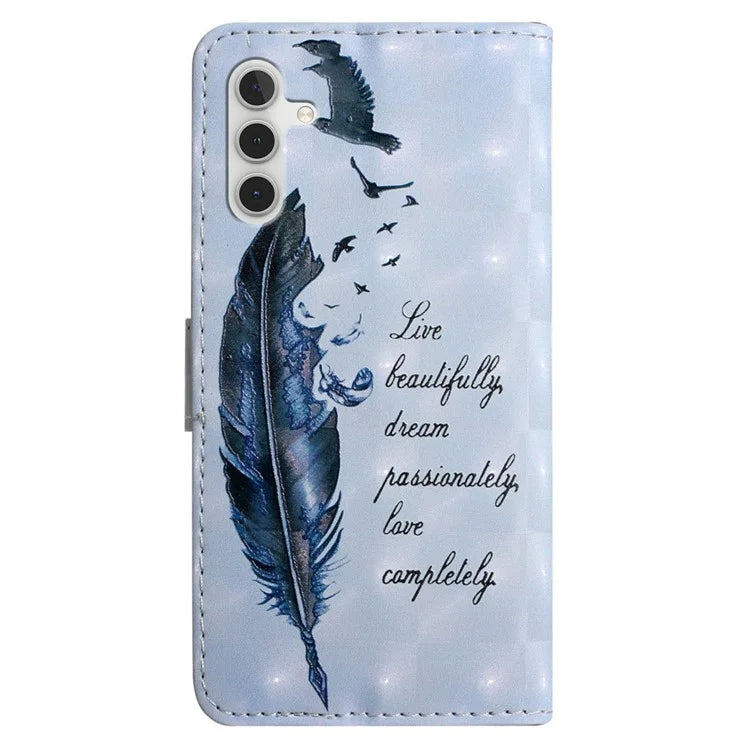 For Samsung Galaxy A34 5G Case PU Leather 3D Pattern Phone Wallet Cover