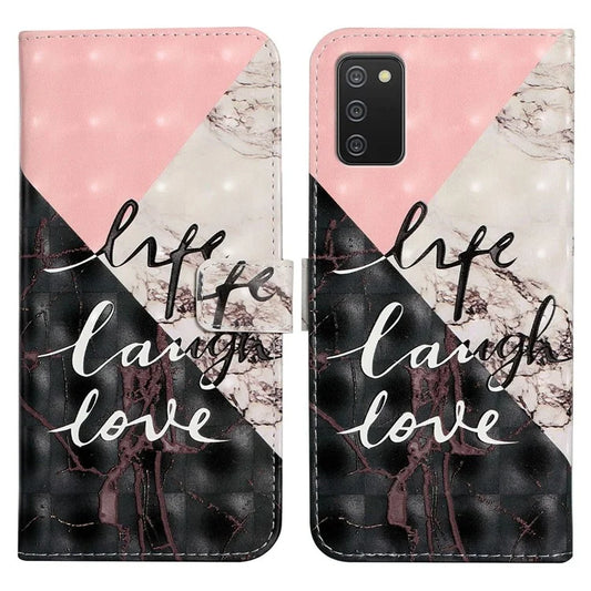For Samsung Galaxy A03s (164.2 x 75.9 x 9.1mm) Case 3D Pattern Printed PU Leather Phone Cover