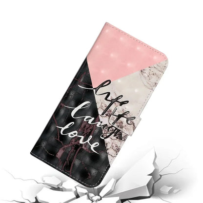 For Samsung Galaxy A03s (164.2 x 75.9 x 9.1mm) Case 3D Pattern Printed PU Leather Phone Cover