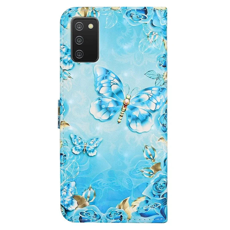 For Samsung Galaxy A03s (164.2 x 75.9 x 9.1mm) Case 3D Pattern Printed PU Leather Phone Cover