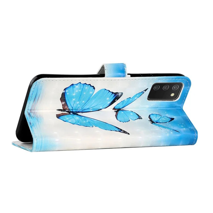 For Samsung Galaxy A03s (164.2 x 75.9 x 9.1mm) Case 3D Pattern Printed PU Leather Phone Cover