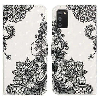 For Samsung Galaxy A03s (164.2 x 75.9 x 9.1mm) Case 3D Pattern Printed PU Leather Phone Cover