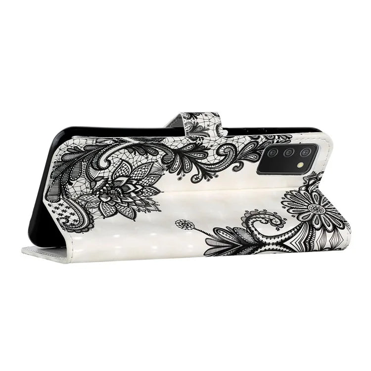 For Samsung Galaxy A03s (164.2 x 75.9 x 9.1mm) Case 3D Pattern Printed PU Leather Phone Cover